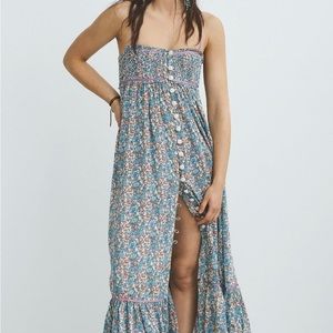 Free People Blue Molly Jo Midi Dress - Small